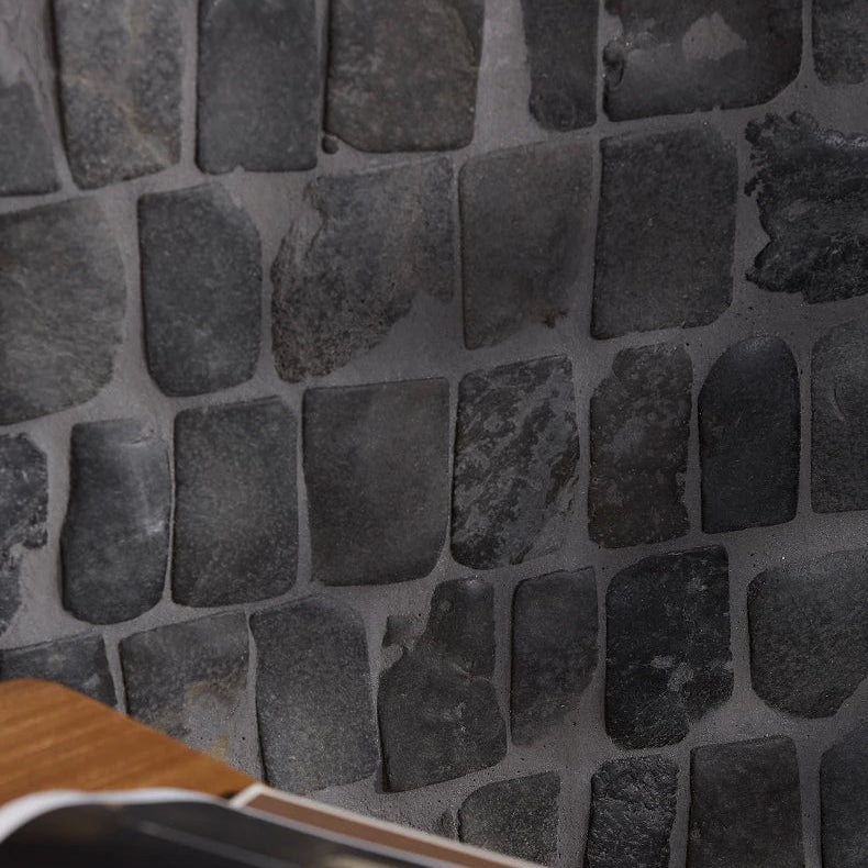 Enso Cobble Strip Charcoal Mosaic 30x32cm