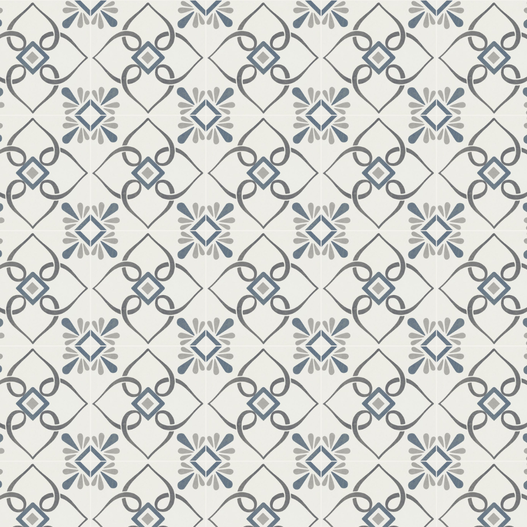 Florette Lace Blue 22.3x22.3cm