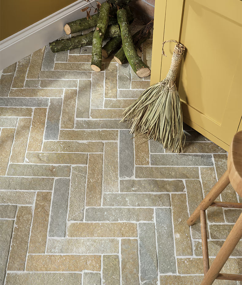 Trusloe Limestone Seasoned Parquet 7x30cm