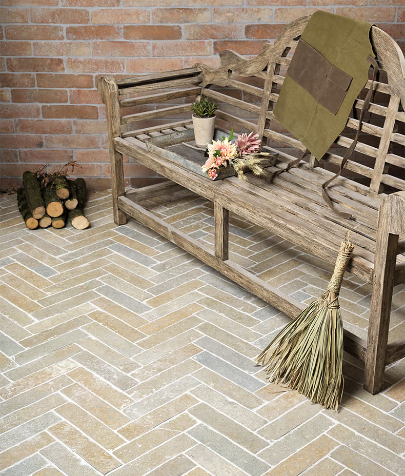 Trusloe Limestone Seasoned Parquet 7x30cm