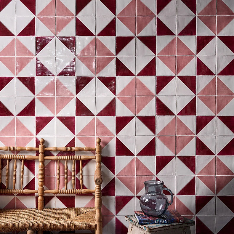 Studio Jamboree Hand-painted Coral Tri 13x13cm