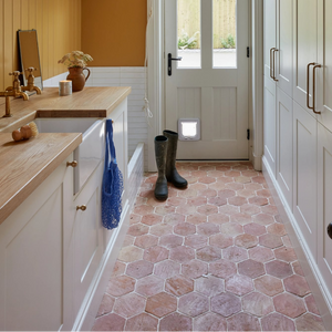 Handmade Classic Hexagon Terracotta 20x20cm