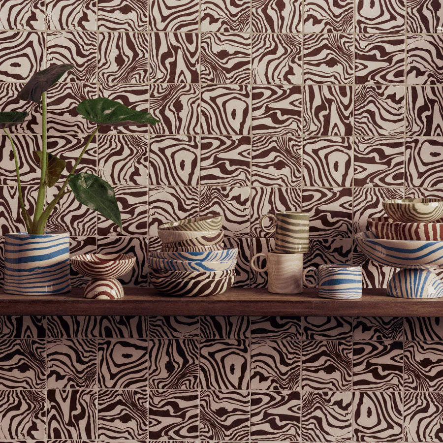 Henry Holland Studio Pour Brown Glazed 13x13cm