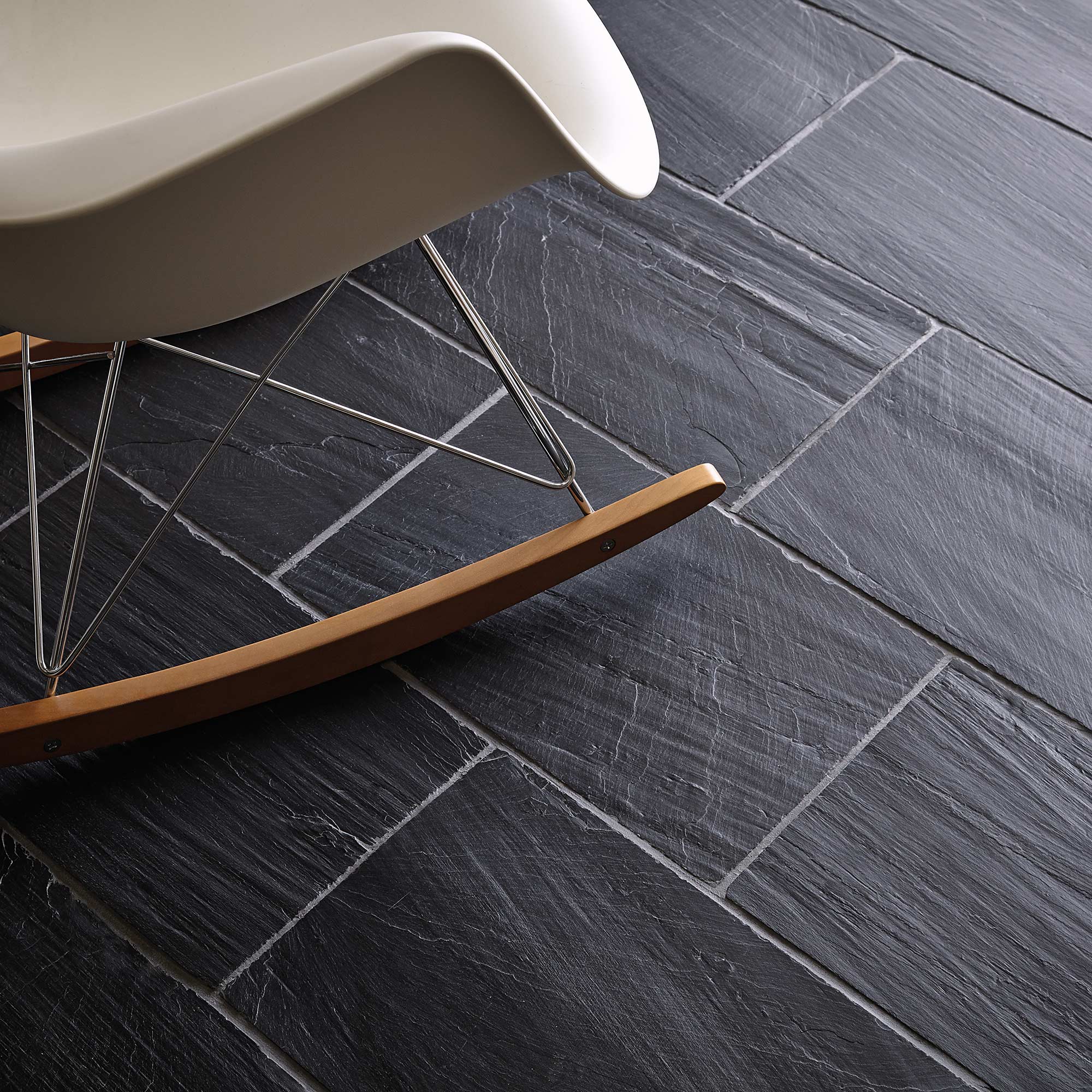 Spanish Black Chipped Edge Slate 25x40cm