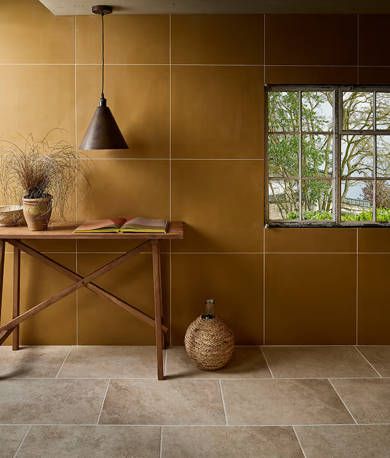 Stucco Textured Mustard 60x60cm