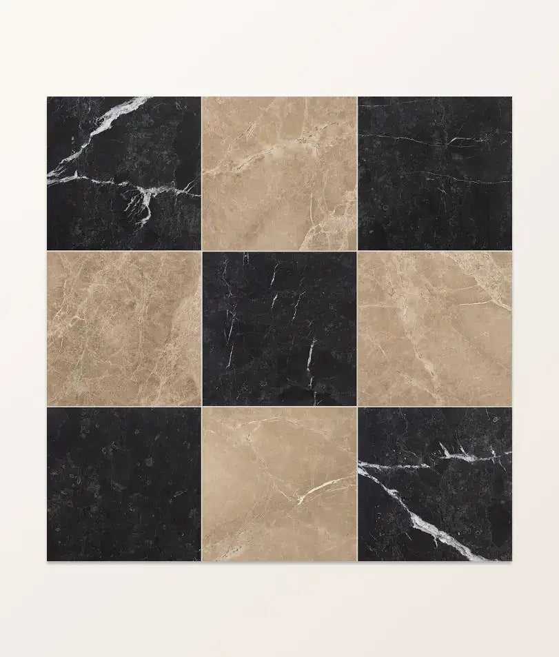 Versailles Honed Noir Marble 45.7x45.7cm