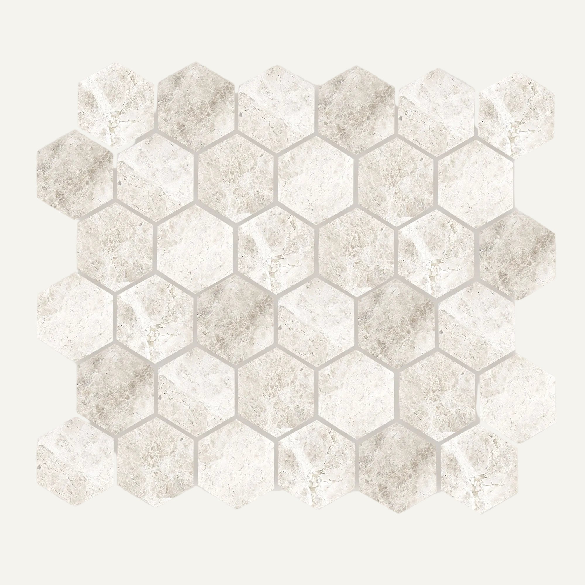 Westhampton Hexagon Limestone Mosaic 26x30cm